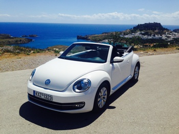 Vw Beetle Cabrio rent a car rhodes georgecars